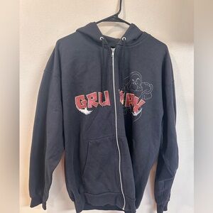 Walt Disney Grumpy Graphic Black Zip-Up Hoodie